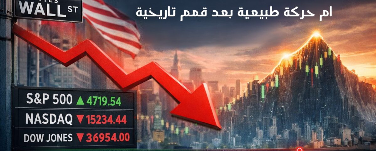 هل تراجع وول ستريت إشارة خطر؟ أم حركة طبيعية بعد القمم التاريخية؟ | تحليل للمتداول السعودي